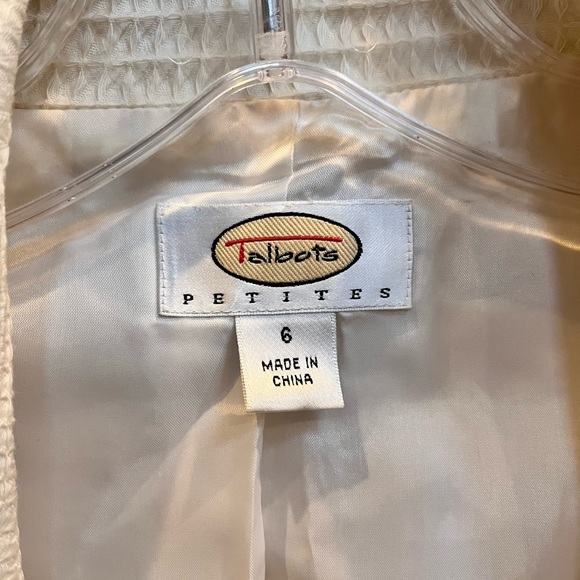 Talbots Brand Women’s Waffle Knit Beige Coat / Peacoat / Jacket Size 6 Petite - Picture 4 of 5